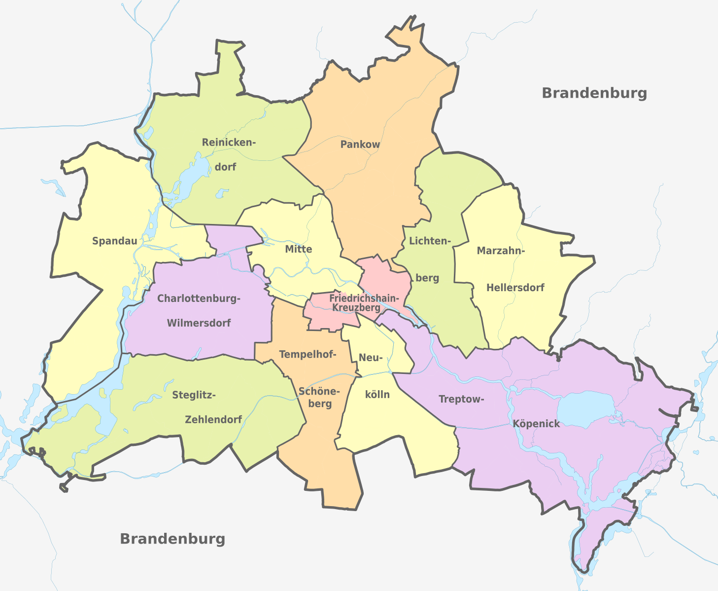 Karte Berlin © Wikipedia Bild Karte Berlin