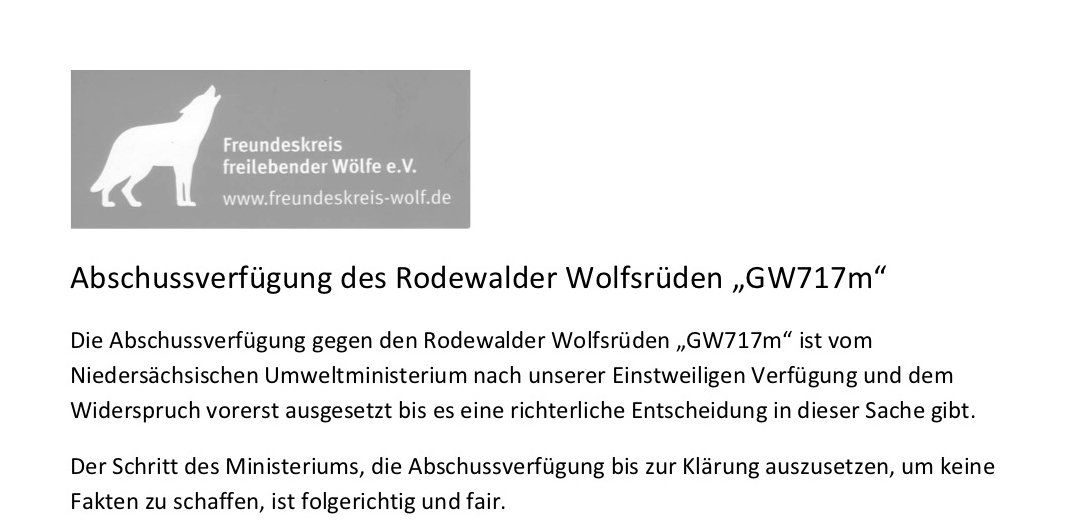 Bild Stellungnahme Abschussverfügung
