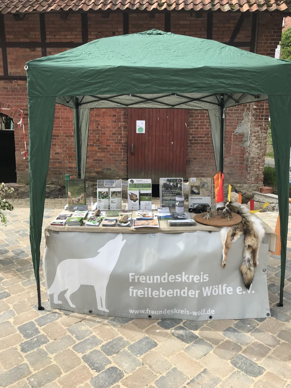Bild 4 Infostand beim Schafschurfest in Lemgrabe
