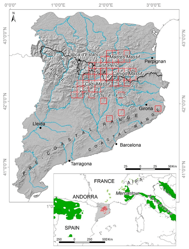 Location of the area of study in Catalonia, Andorra, and the south-east of France. Location of the area of study in Catalonia, Andorra, and the south-east of France.
