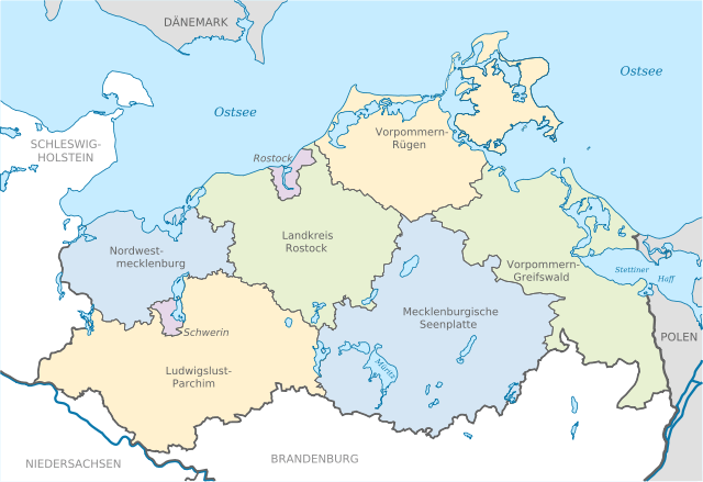 Karte Mecklenburg-Vorpommern © Wikipedia Bild Karte Mecklenburg-Vorpommern