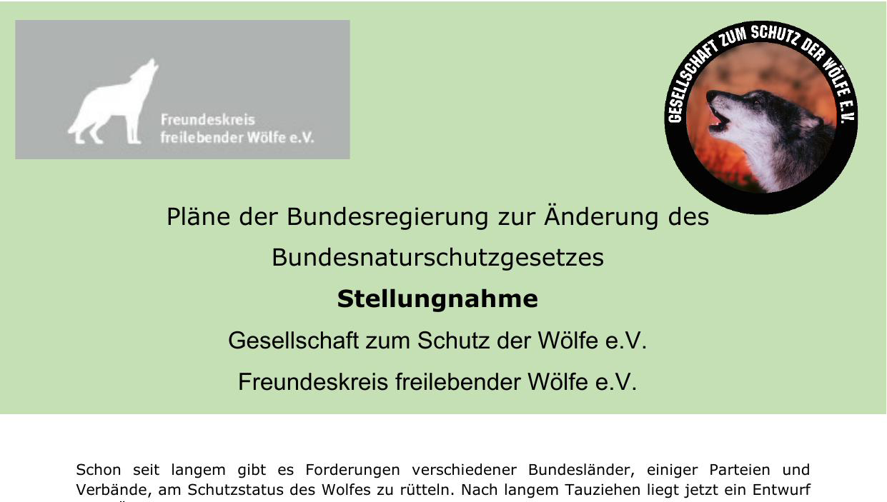 Bild Stellungnahme Änderung BNatSchG
