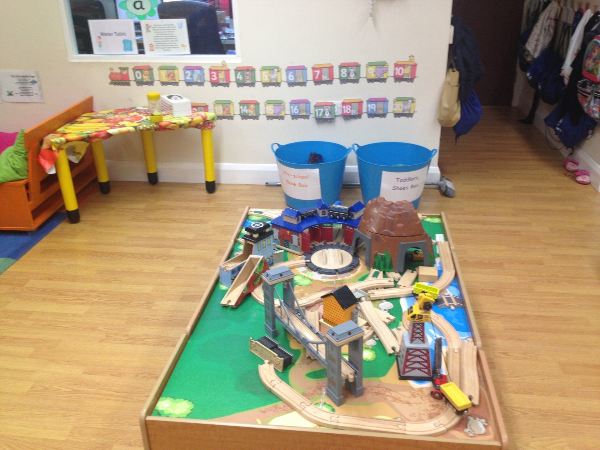 Decorated classroom and play area for children