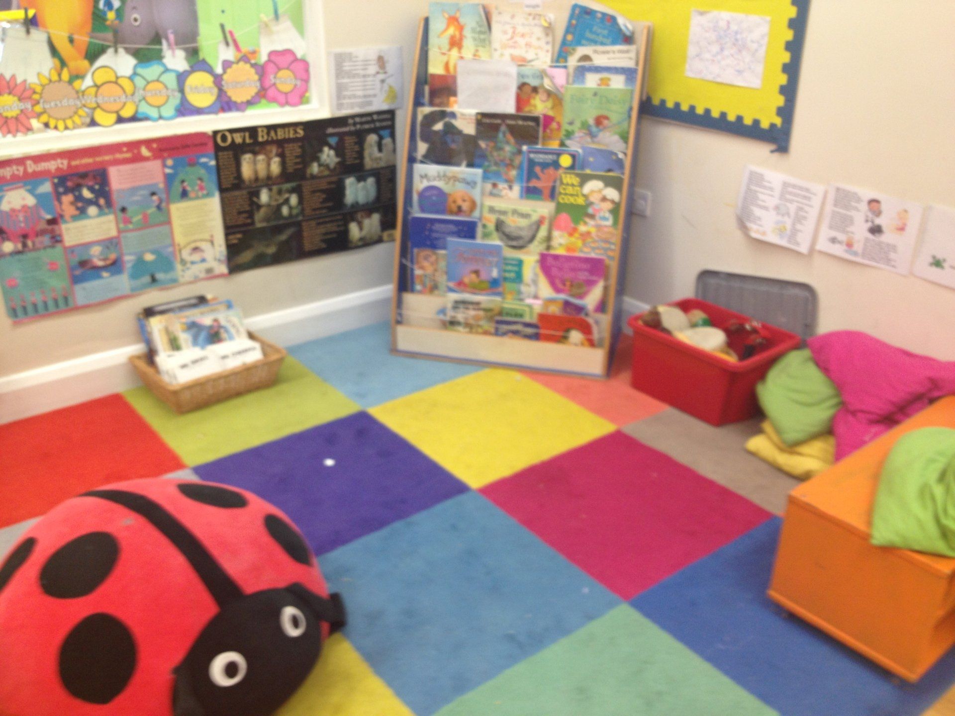 Decorated classroom and play area for children