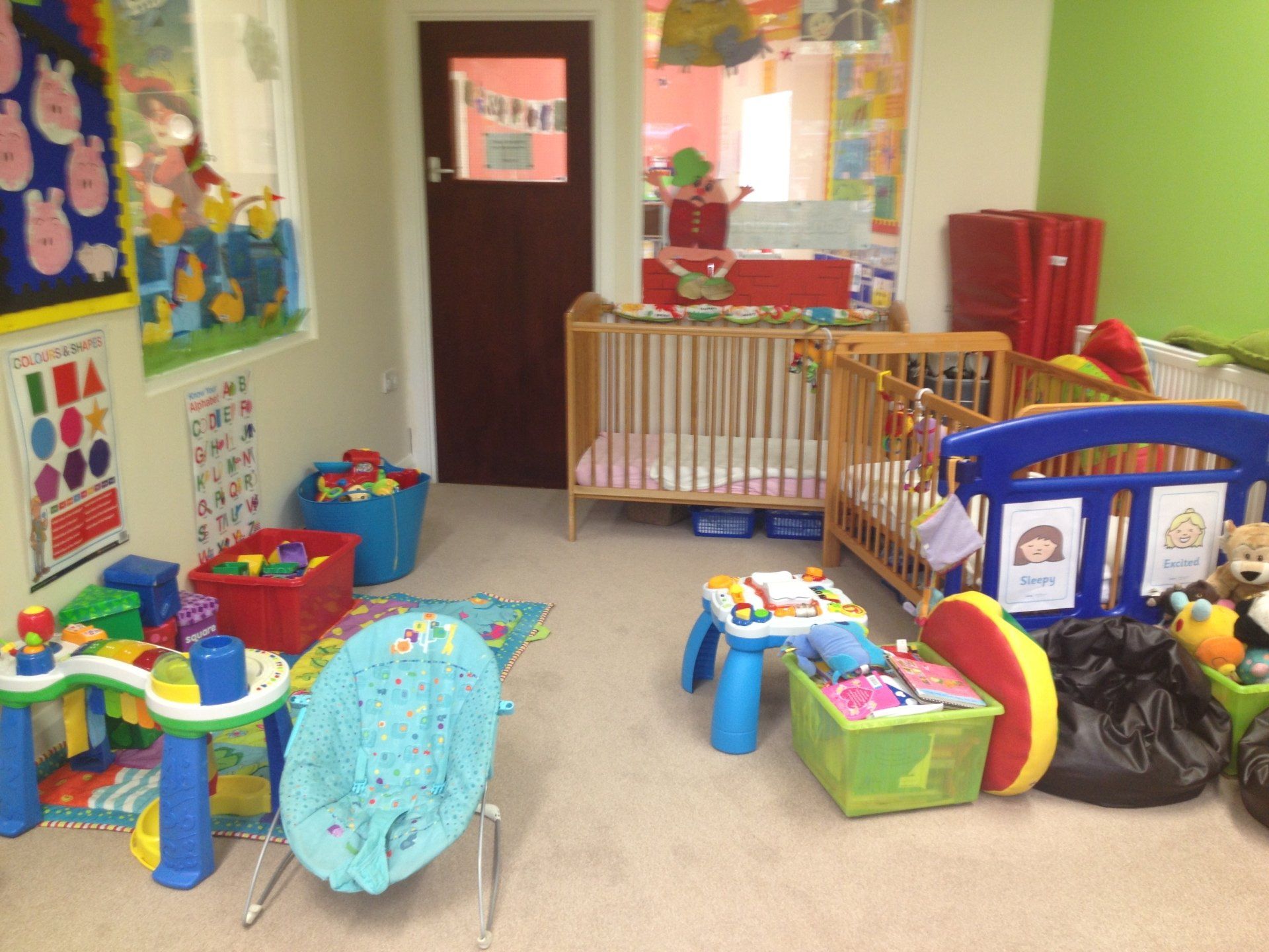 Decorated classroom and play area for children