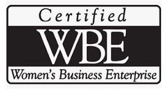 Certified WBE Women's Business Enterprise
