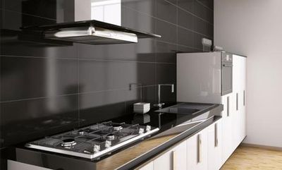 Wall and floor tiling for kitchens