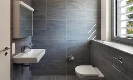 Bathroom wall and floor tiling