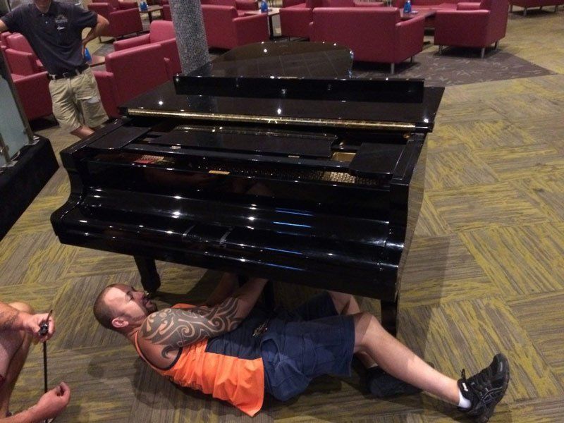 getting a piano ready for moving