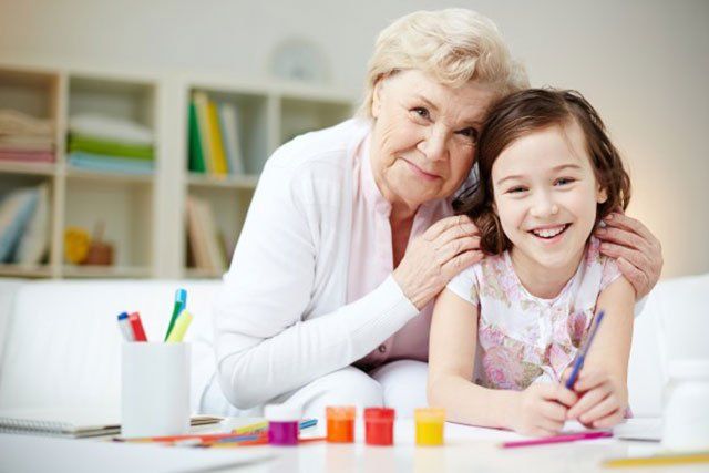 old lady with a girl