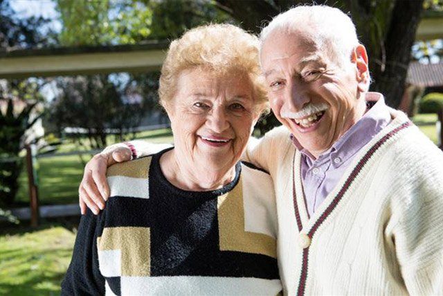 two elderly couple