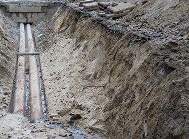 Septic System Repair — Pipes in Ground During Construction in Hillsborough NJ