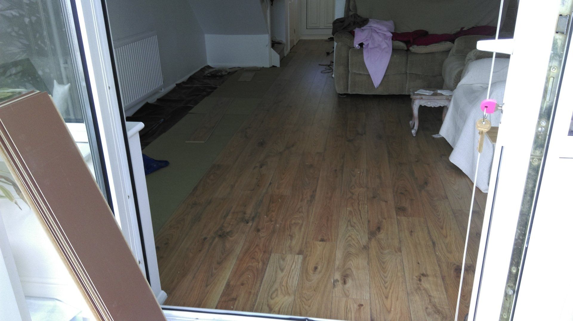 laminate flooring installation.
