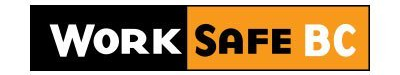 A black and orange sign that says work safe bc