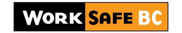 A black and orange sign that says work safe bc
