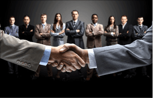 If you need a solicitor in Belfast call 028 9002 7160 2 men shaking hands in front of people