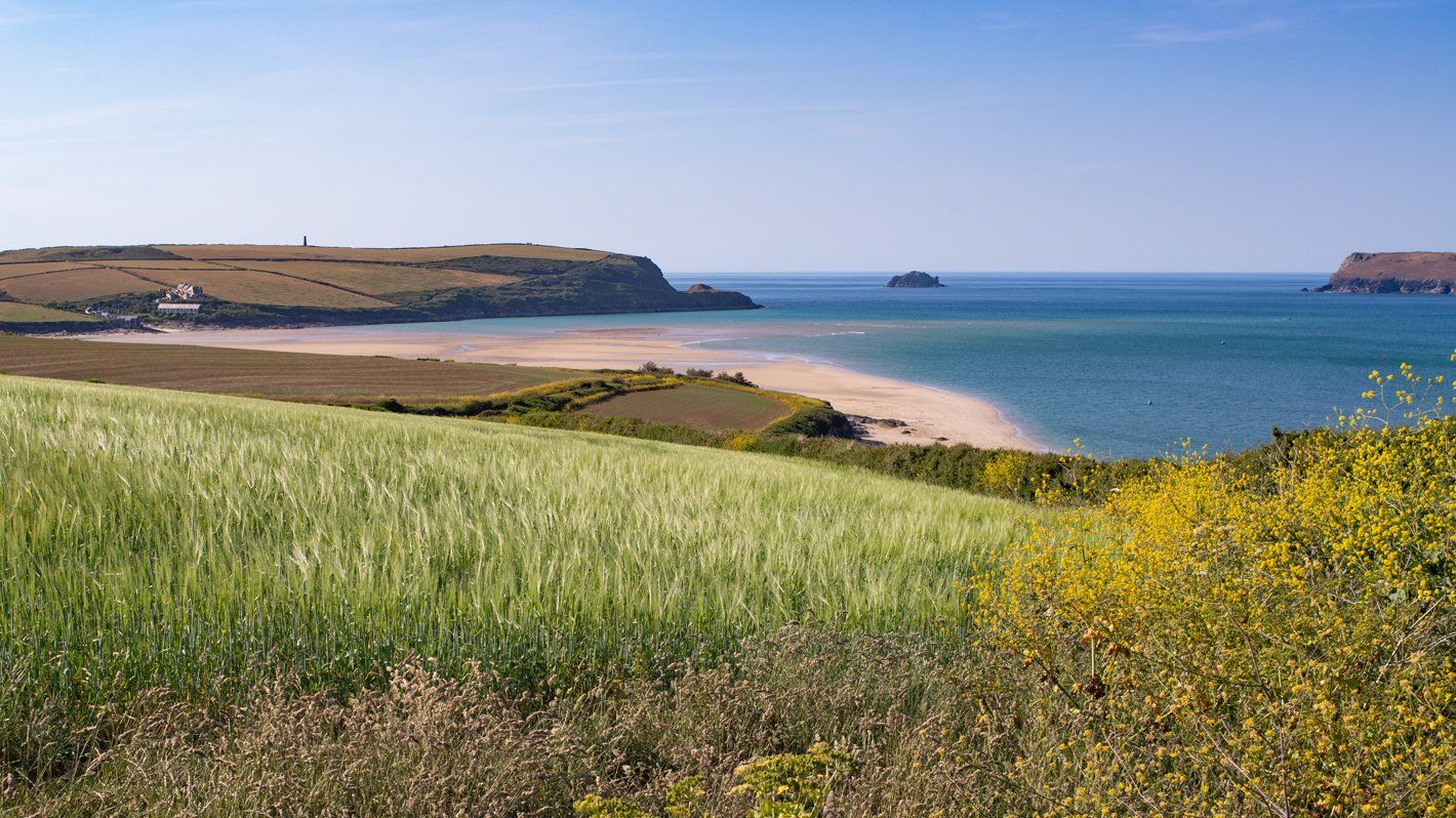 Tregirls Beach and the Camel Estuary