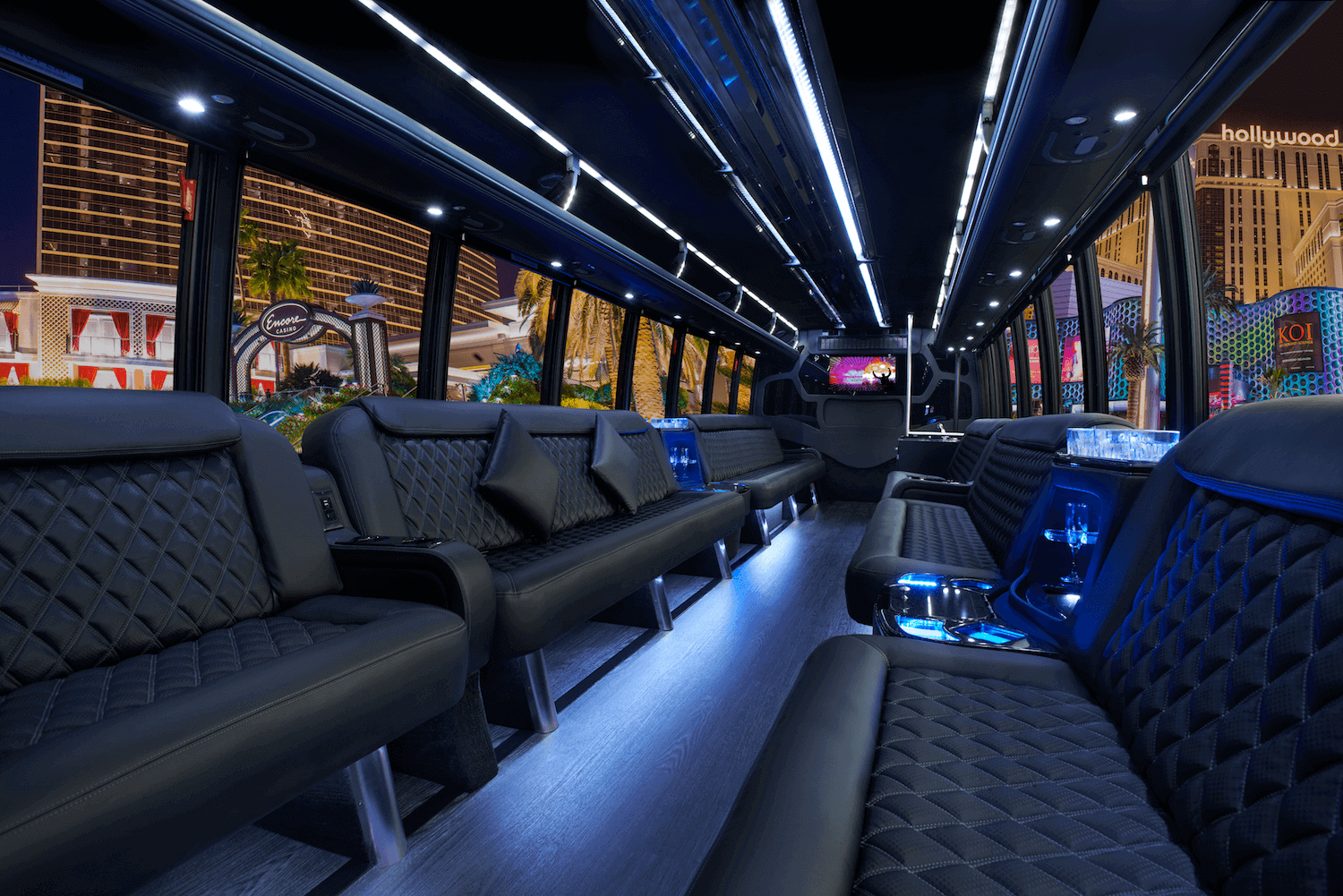 LA party bus interior