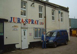 Polyester powder coating - Mitcham, Surrey - Jura-Spray Ltd - Van Polyester powder coating - Mitcham, Surrey - Jura-Spray Ltd - Van