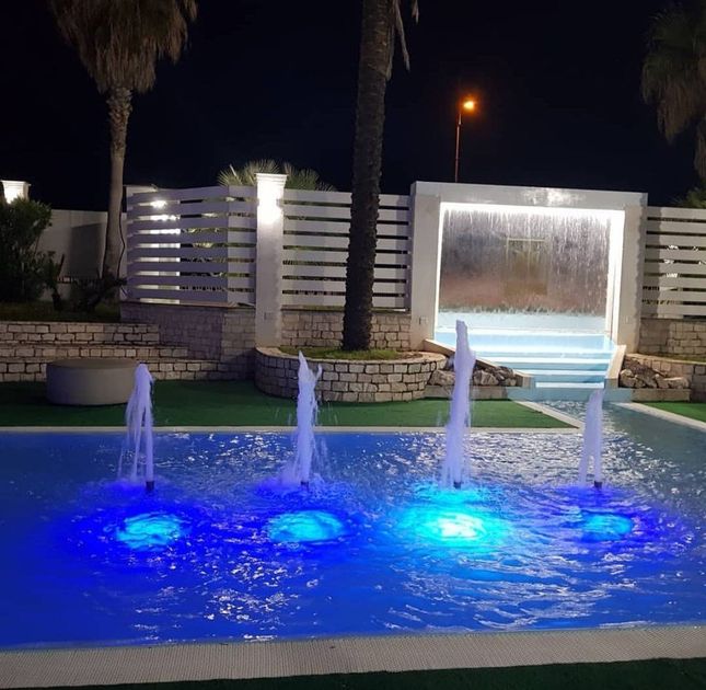 Giochi d'acqua notturni