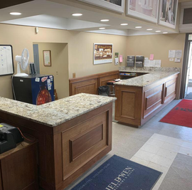 picture of commercial countertops fabricated and installed by L&E Marble and Granite