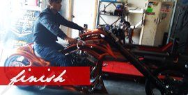 Motorbike with rider — Custom motorcycles in Venice, FL Motorbike with rider — Custom motorcycles in Venice, FL