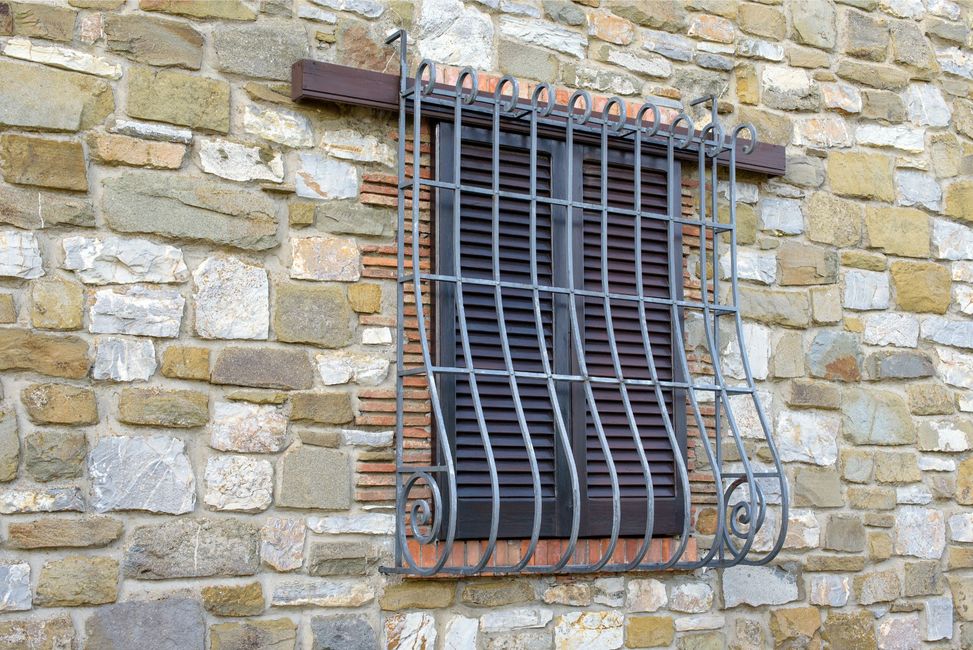 grata di sicurezza in ferro
