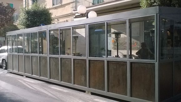 veranda in acciaio