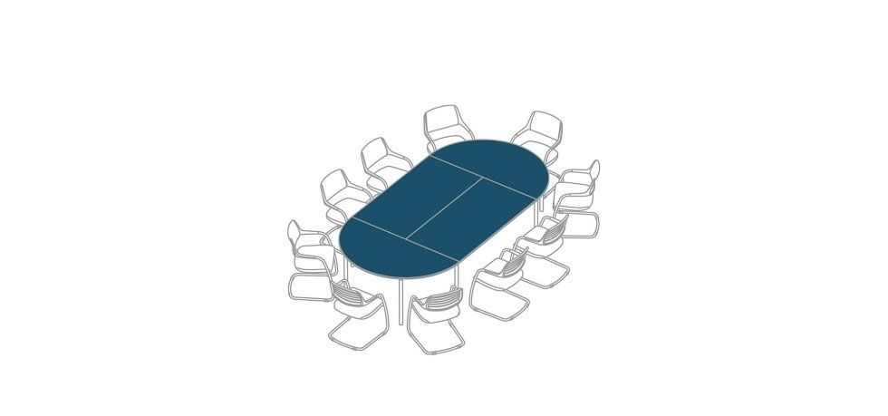 progetto scrivania per riunioni