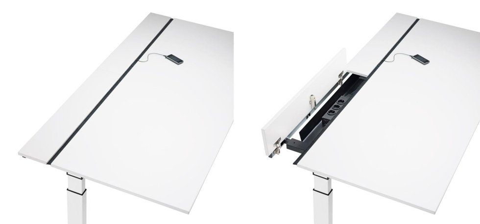 scrivania con sottocassetti