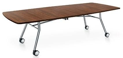 scrivania in legno con ruote
