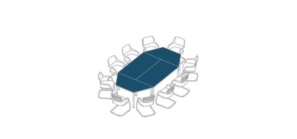 progetto scrivania per riunioni