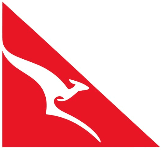 A red triangle with a white kangaroo on it