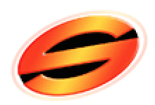 A red circle with a black s on it on a white background.
