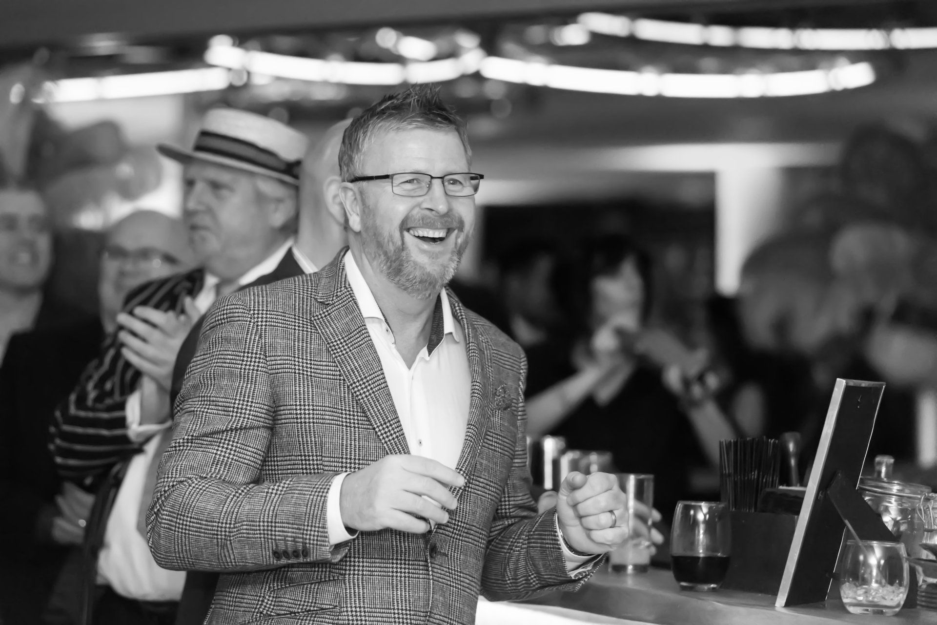 event photographer berkshire, man at party