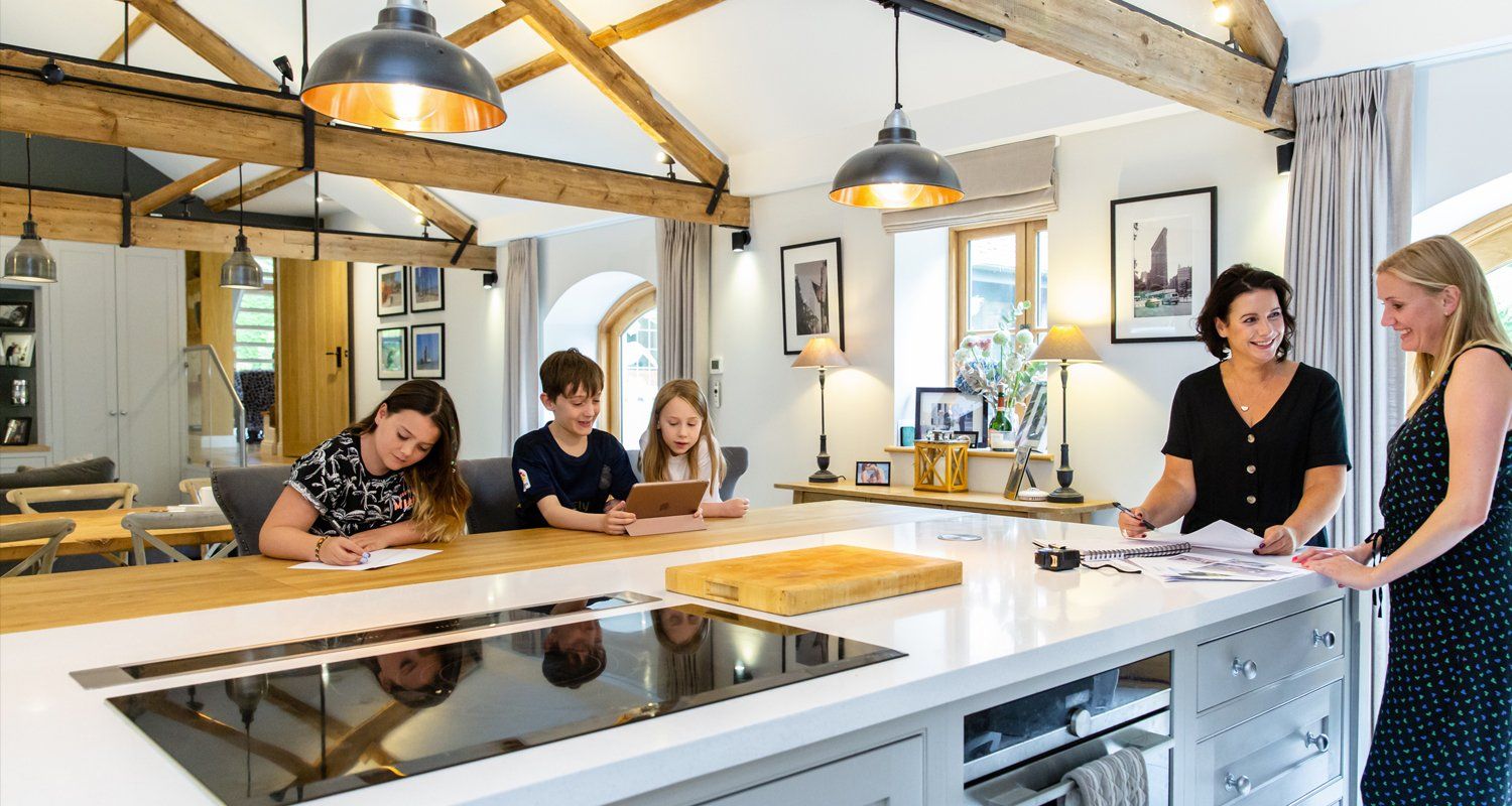 professional photographer berkshire ladies discussing house move