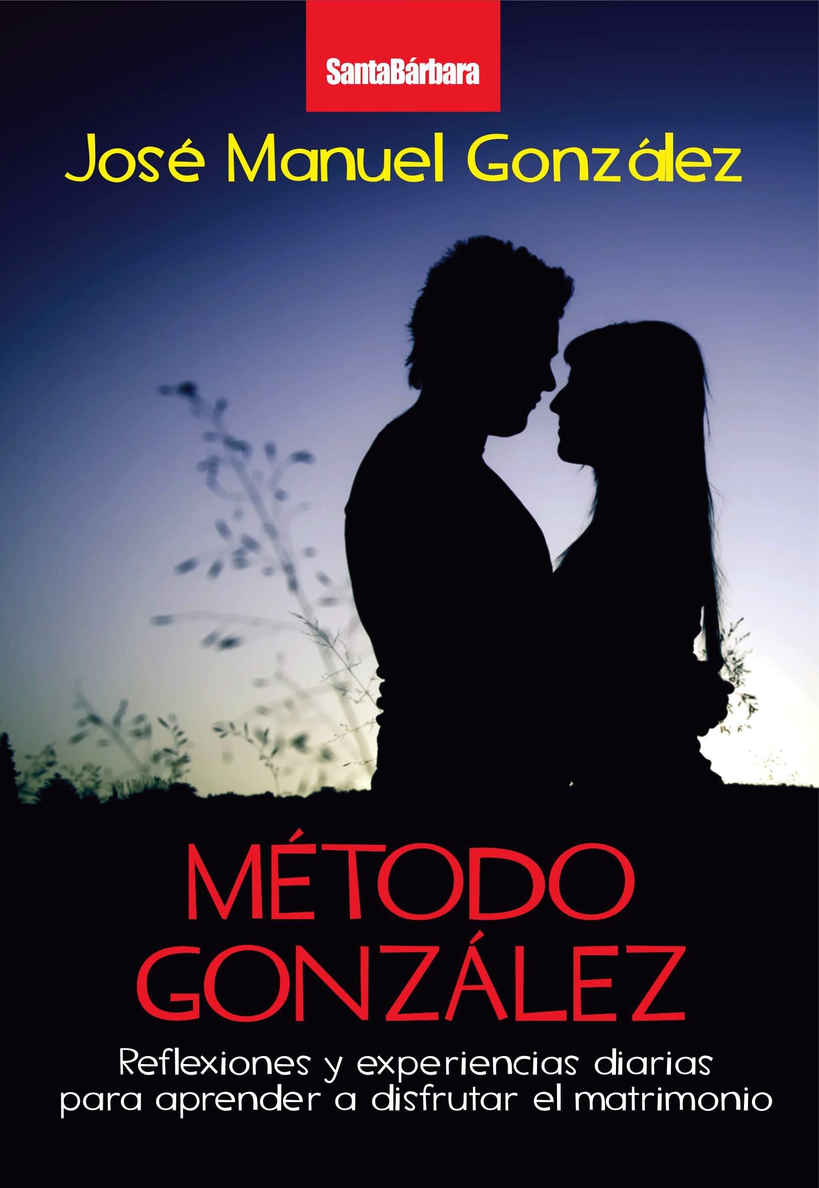Portada del libro con una pareja en silueta contra un atardecer y el título, 