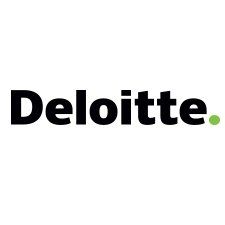 Deloitte logo in black lowercase text with a green dot on a white background