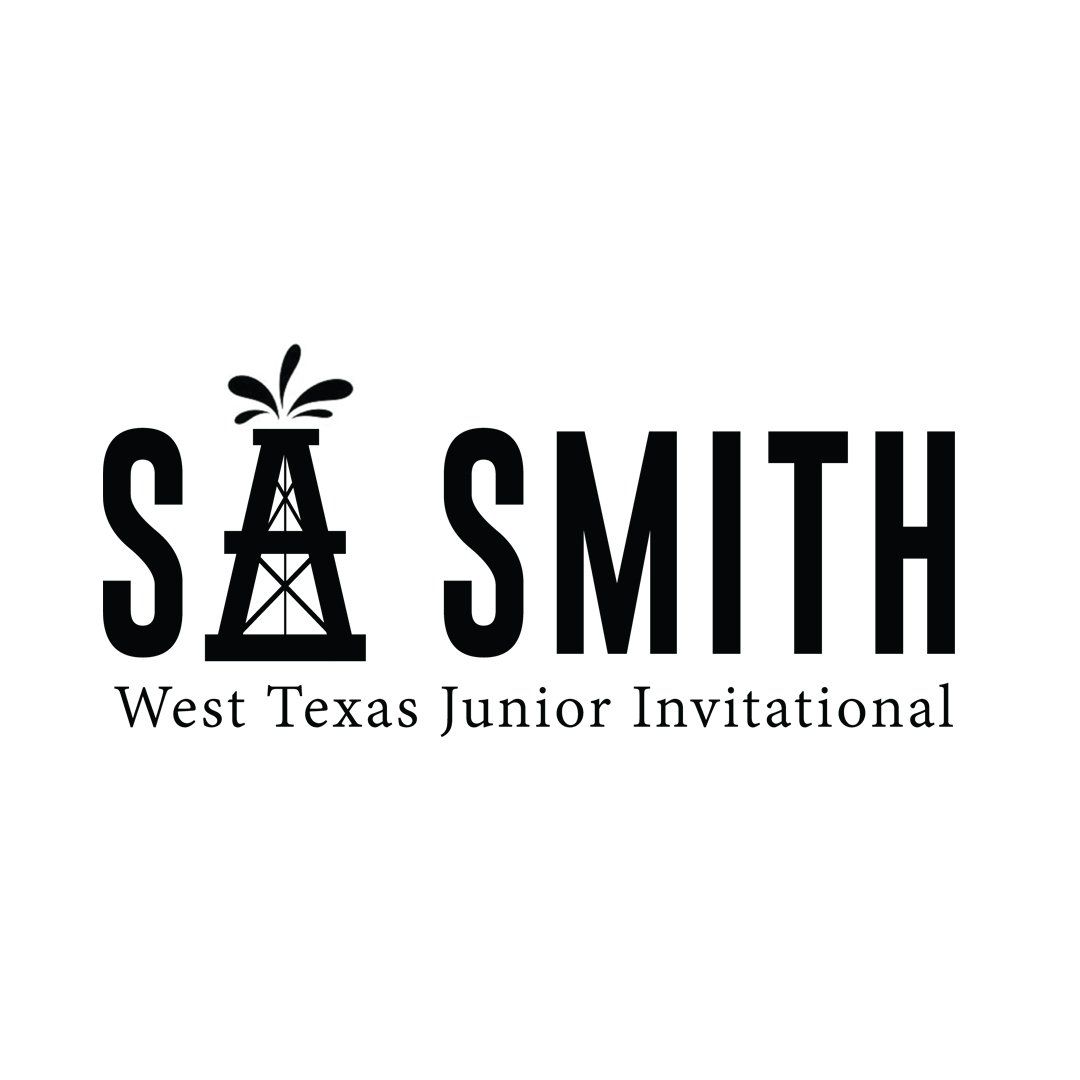 SA Smith West Texas Junior Invitational logo in black text with oil rig icon