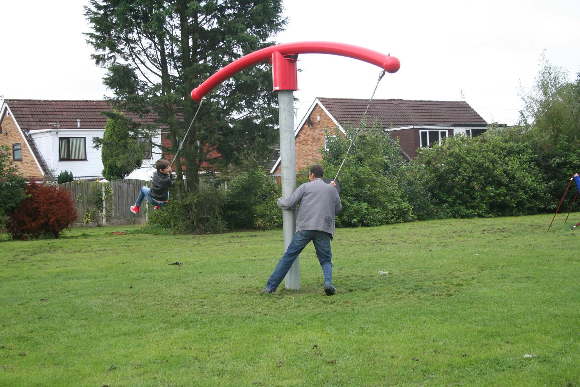 Child on Playground Swing