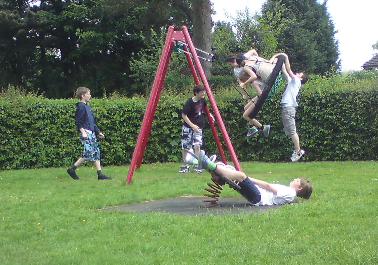Red Playground Swing