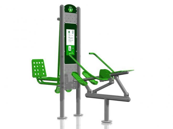 Outdoor Gym Equipment Leg Press and Row Design