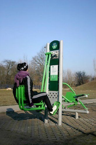 Outdoor Gym Equipment Leg Press and Row