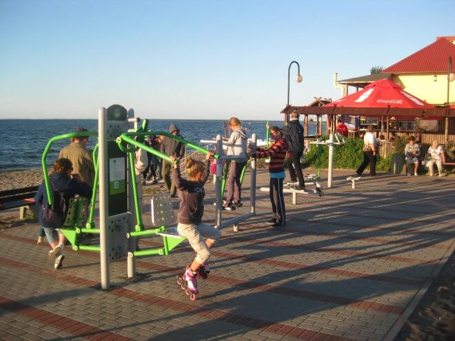 Outdoor Gym Pull Down Chest Press Equipment