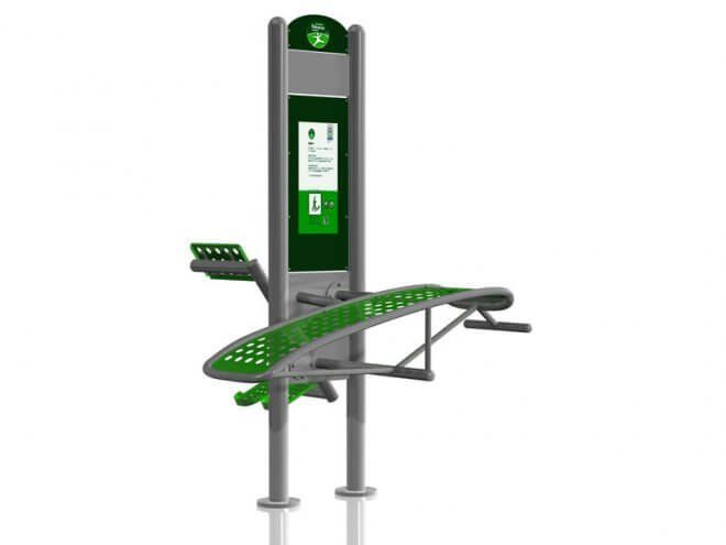 Outdoor Gym Equipment Sit Up Bench with Back Extender Design