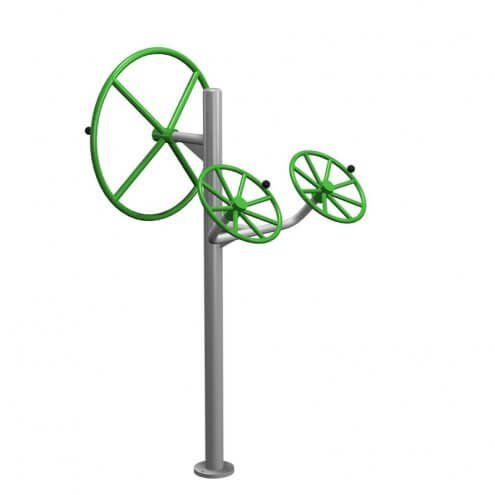 Outdoor Gym Equipment Tai Chi Wheels Design