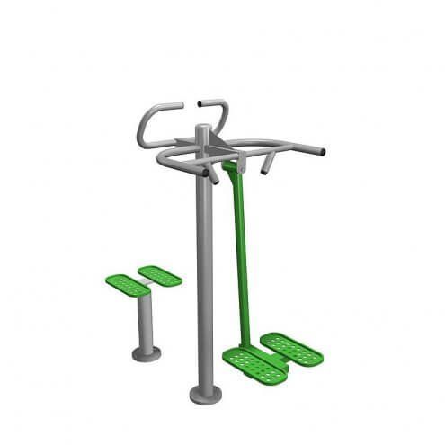 Outdoor Gym Equipment Twist and Ski Design