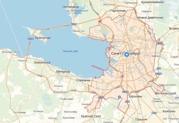 Расположение Кронштадта на карте