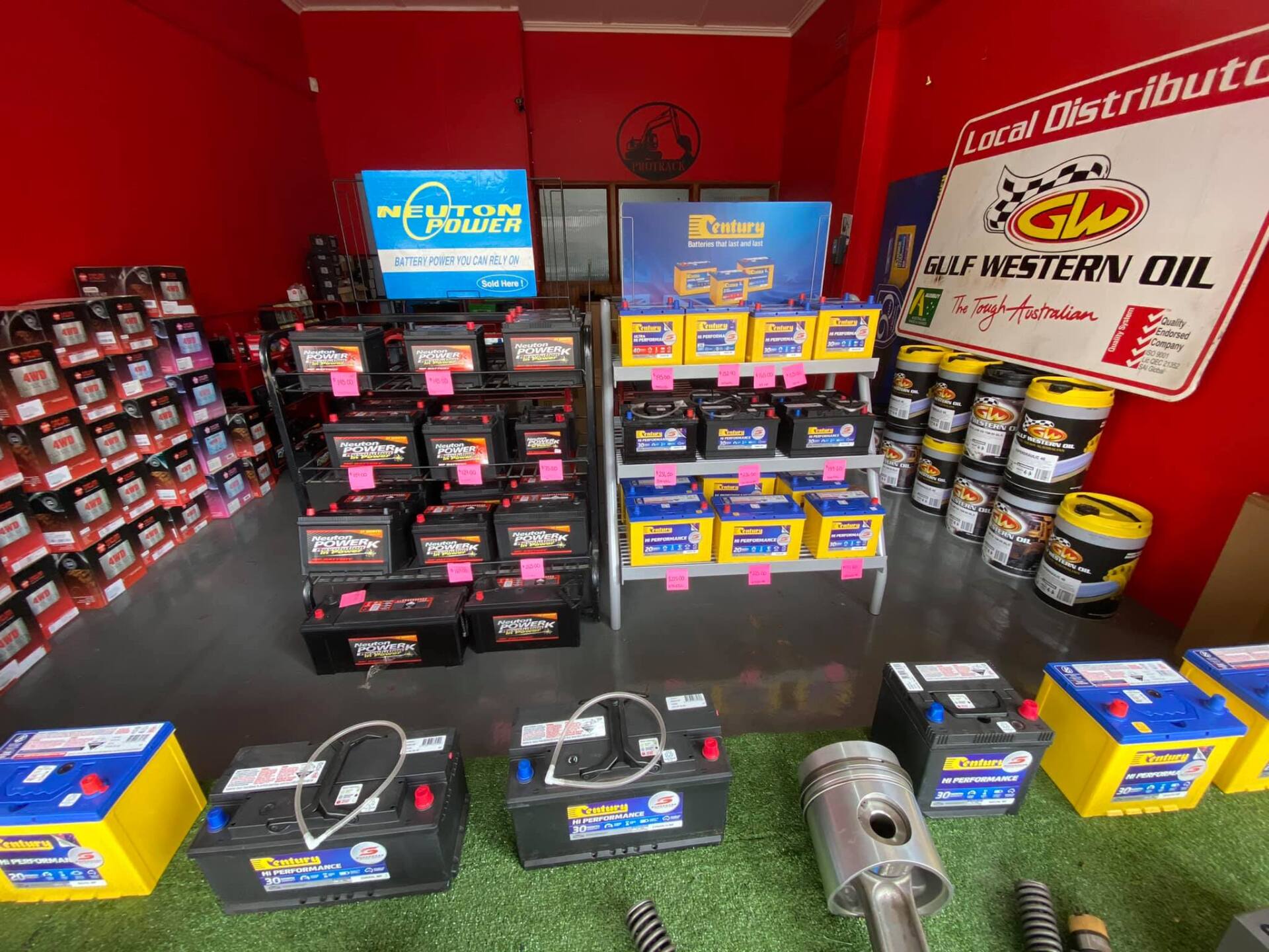 A Store Filled With Lots of Batteries and Oil — Mayne Street Auto in Gulgong, NSW