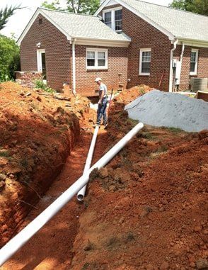 Sewer Line Inspection — Sewer Line Being Installed in Pauline, SC Sewer Line Inspection — Sewer Line Being Installed in Pauline, SC